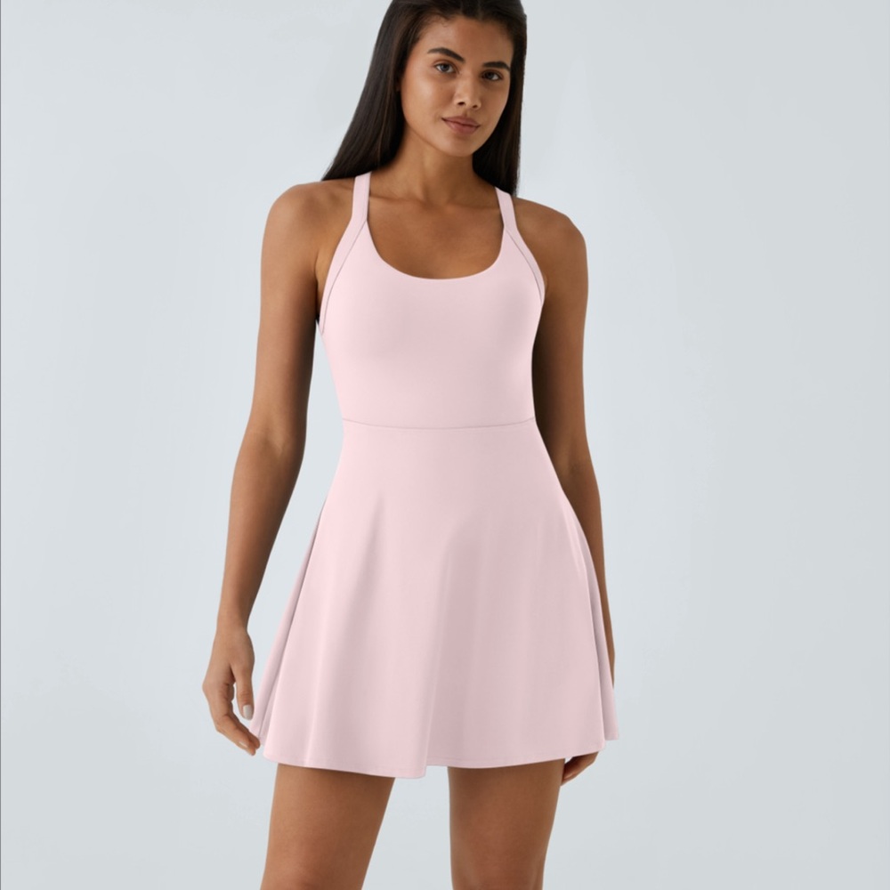 Halara Backless Twisted Flare Active Dress - Longer Length NWT